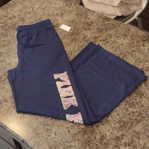 NWT pink Floyd wide leg sweat pants size large